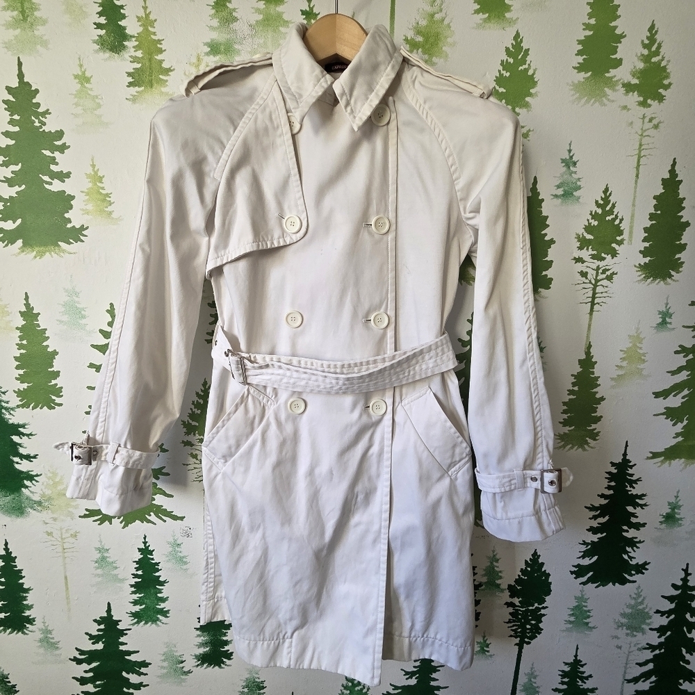 Women's Classic Express White Trench Coat